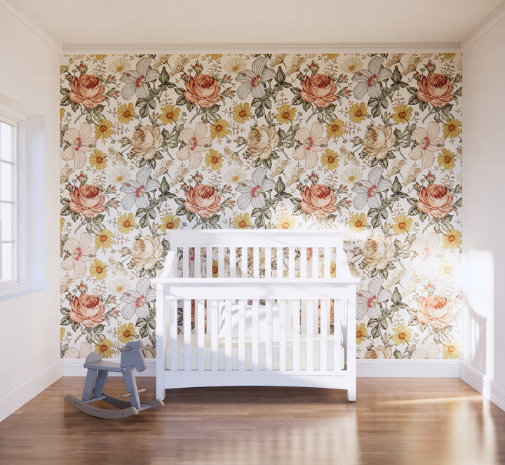 Vintage Floral Mural