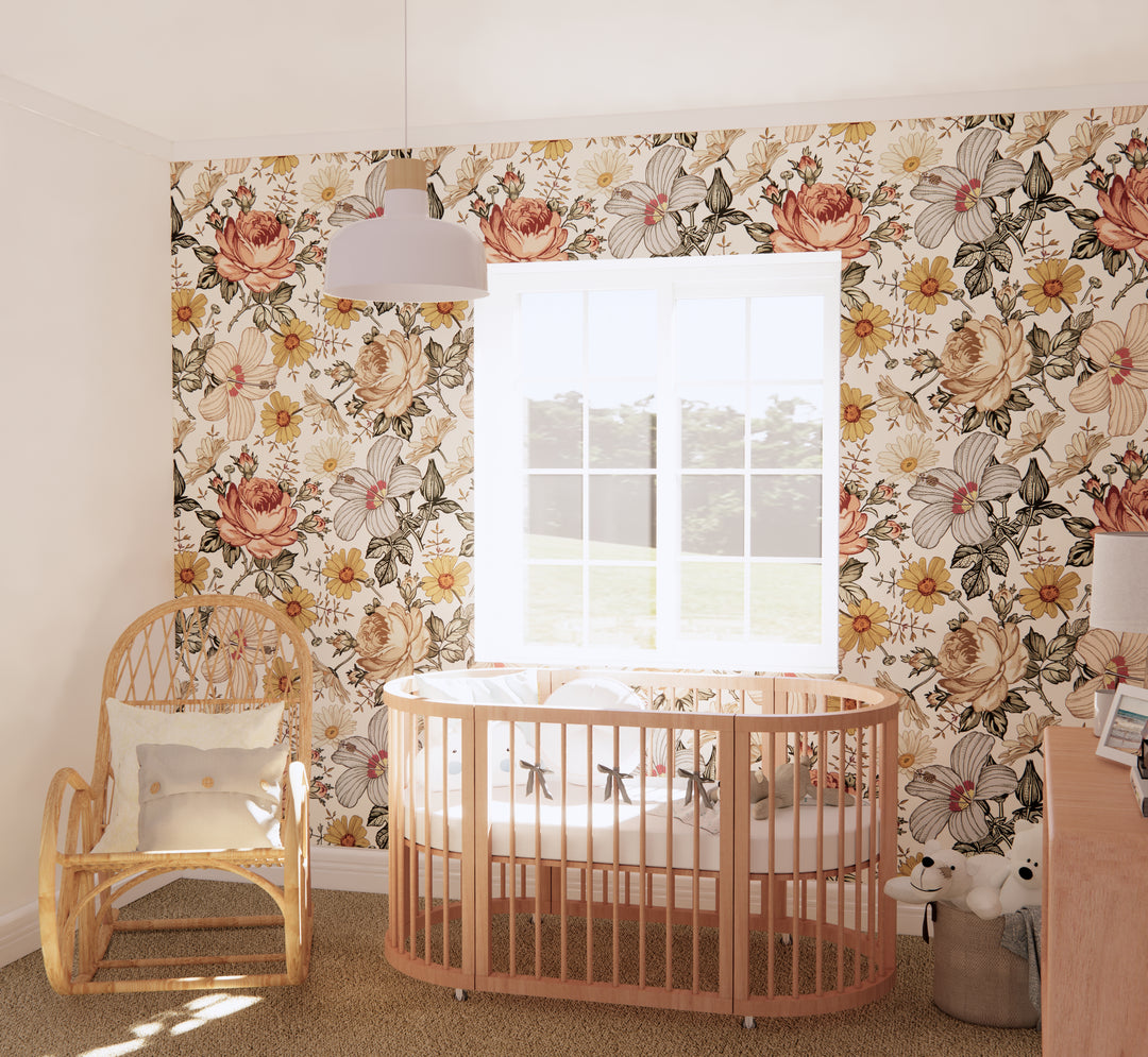 Vintage Floral Mural