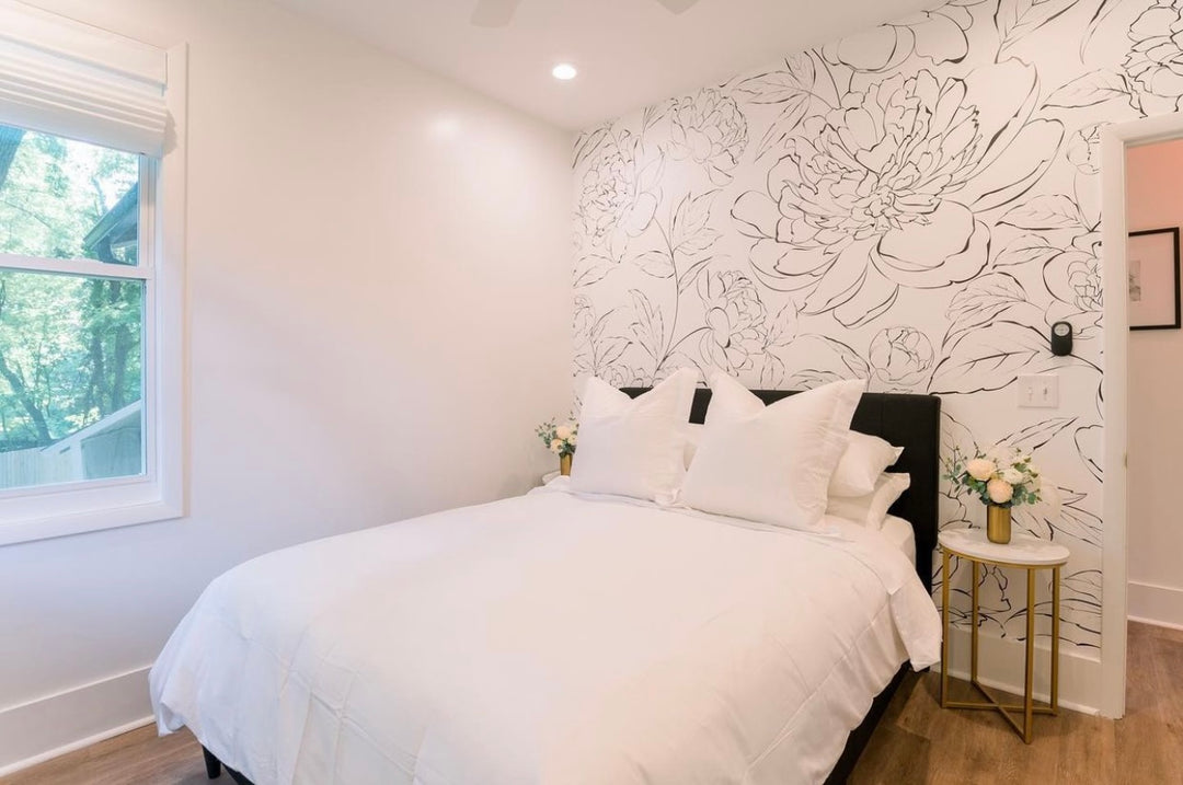 The Minimalist Peony Mural