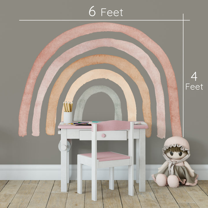 Sweet Neutral Boho Rainbow Decal
