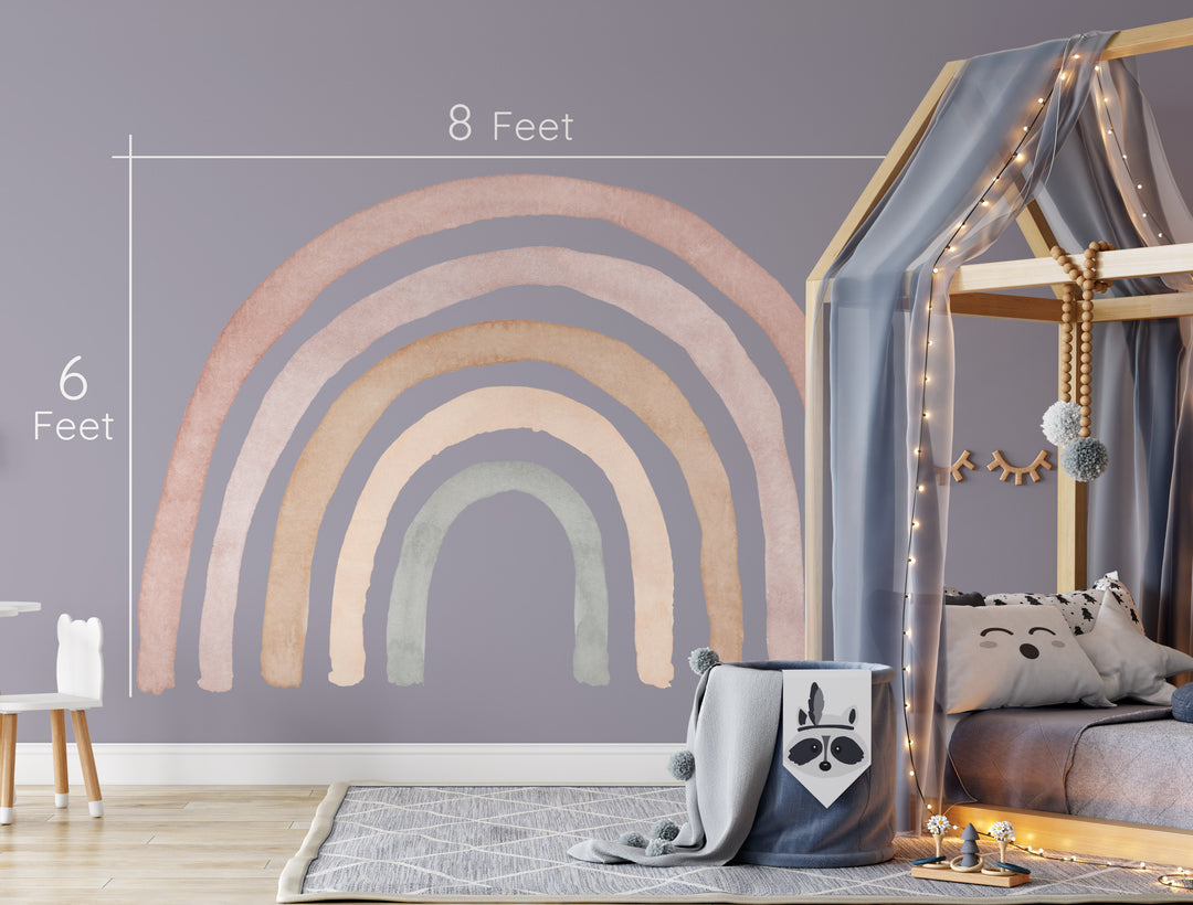 Sweet Neutral Boho Rainbow Decal