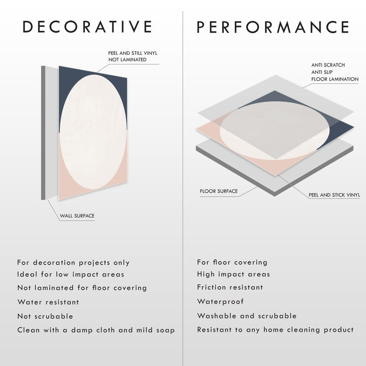 Navy and Pink Tile Decal Vinyl Stickers Pack