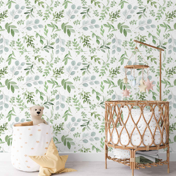 Papel pintado tropical infantil