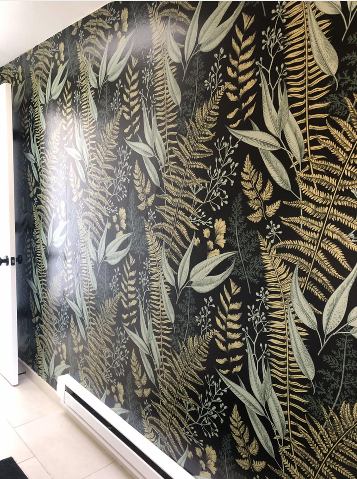 Papel pintado de helechos botánicos naturales
