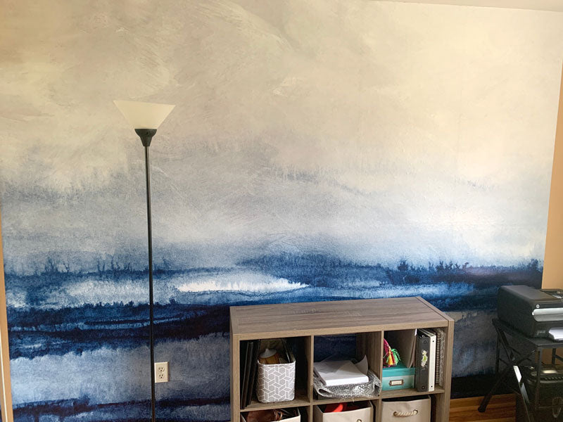 Watercolor Landscape Large Scale Mural