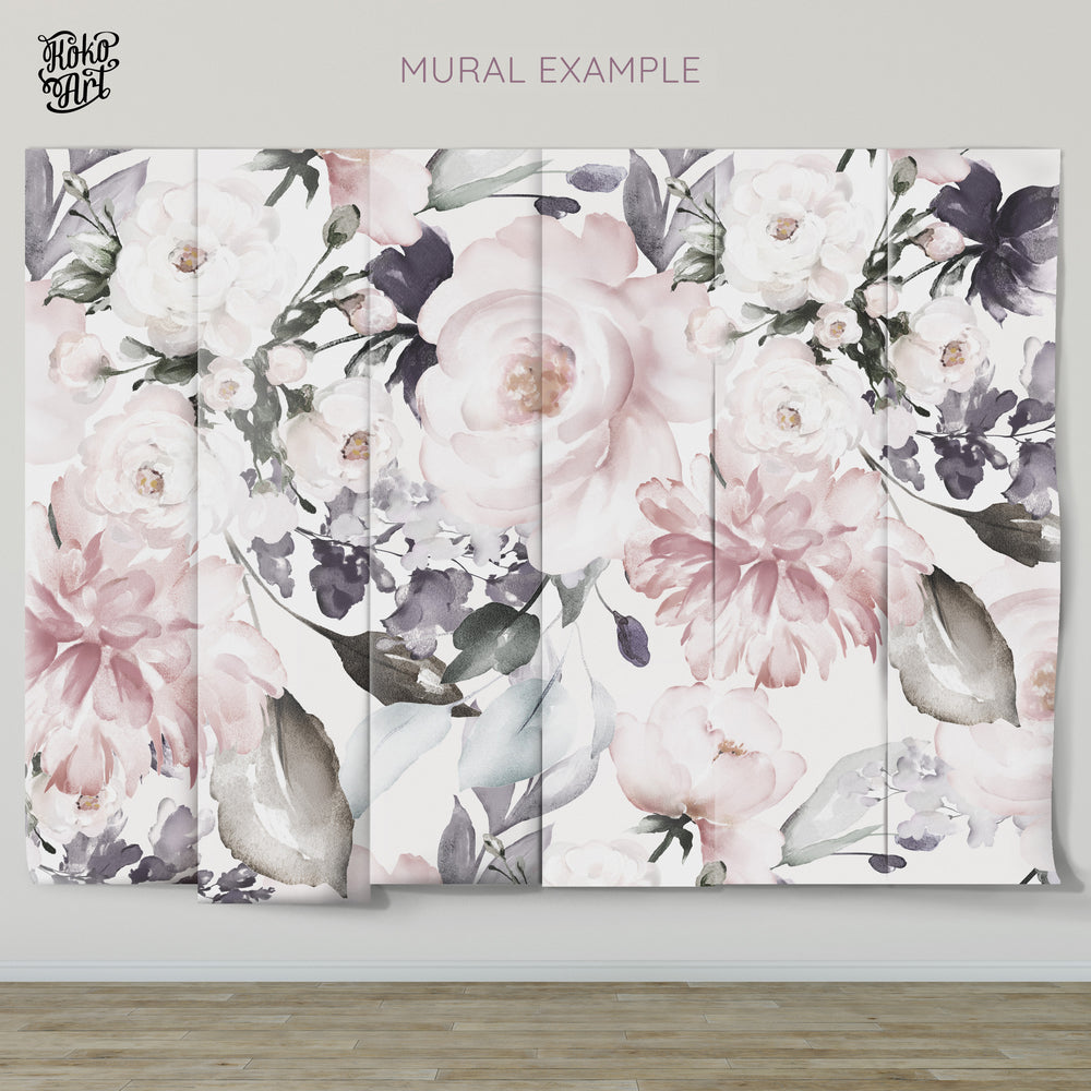 The Romantic Bouquet Wallpaper Mural | Removable Peel and Stick