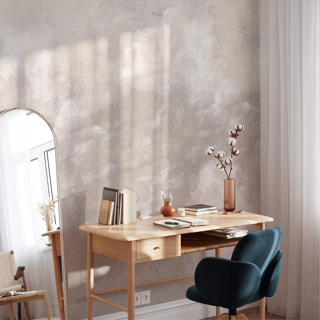 Minimal Ombre Clouds in Nude Wallpaper Mural