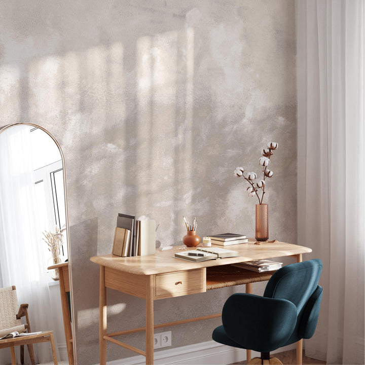 Minimal Ombre Clouds in Nude Wallpaper Mural