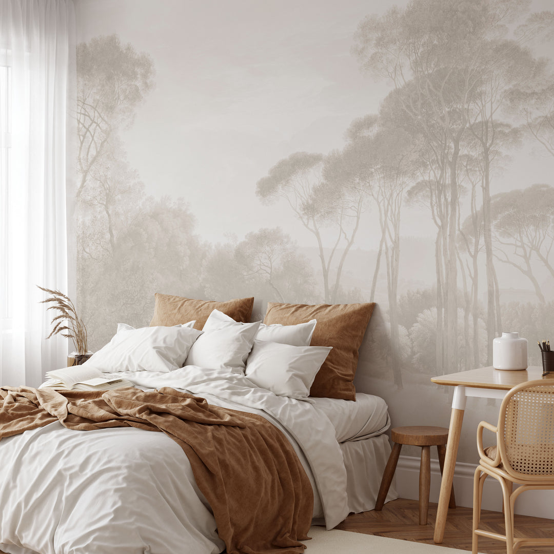 Italian Landscape in Neutral Light Wallpaper Mural