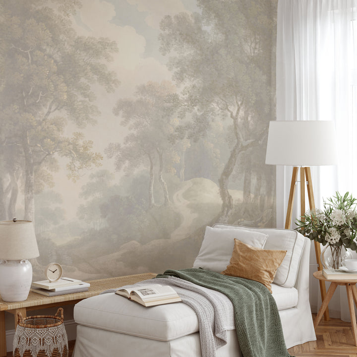 Light Antique Woodland Trail Mural