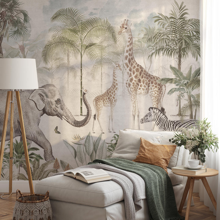 Vintage Safari Mural