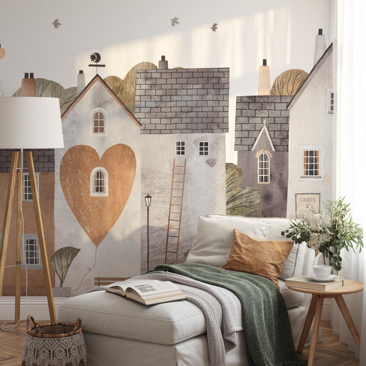 Scandinavian Small Town Wallpaper Mural