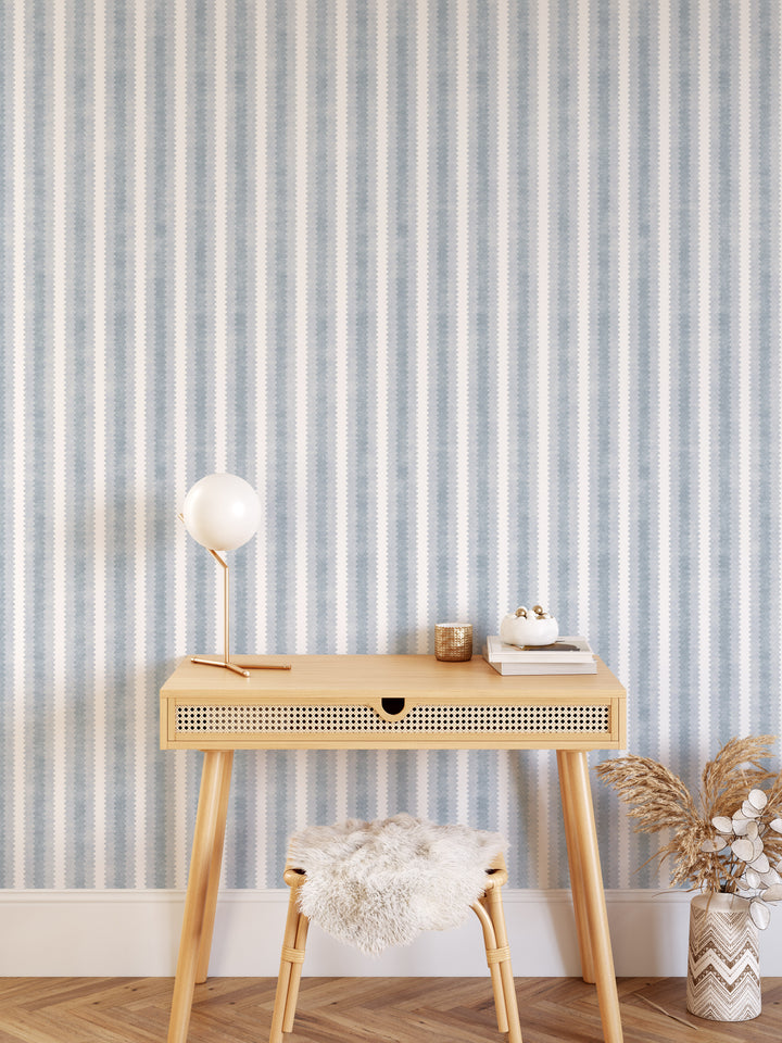 Zig Zag Column Vintage 6  Stripe Wallpaper