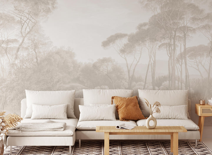Italian Landscape in Neutral Light Wallpaper Mural