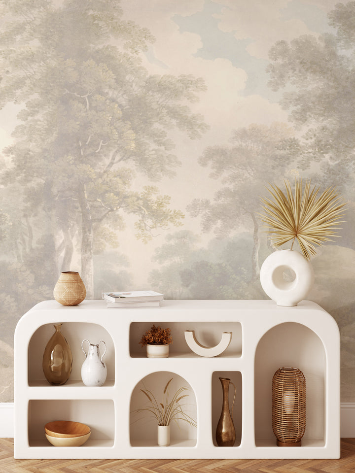 Light Antique Woodland Trail Mural