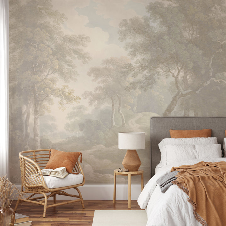 Light Antique Woodland Trail Mural