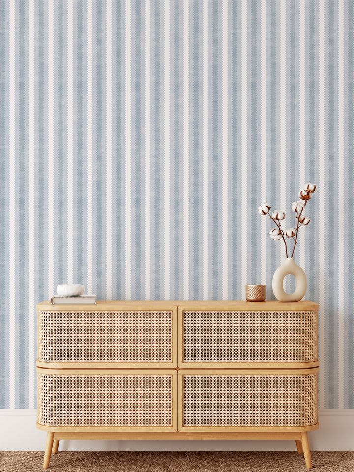 Zig Zag Column Vintage 6  Stripe Wallpaper