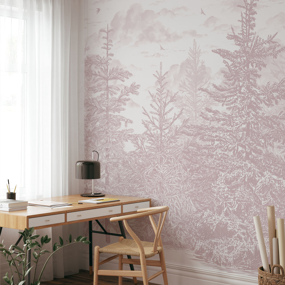 Blush Silent Canopy Mural