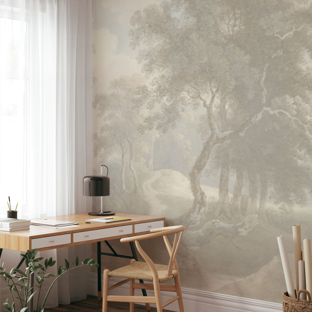 Light Antique Woodland Trail Mural