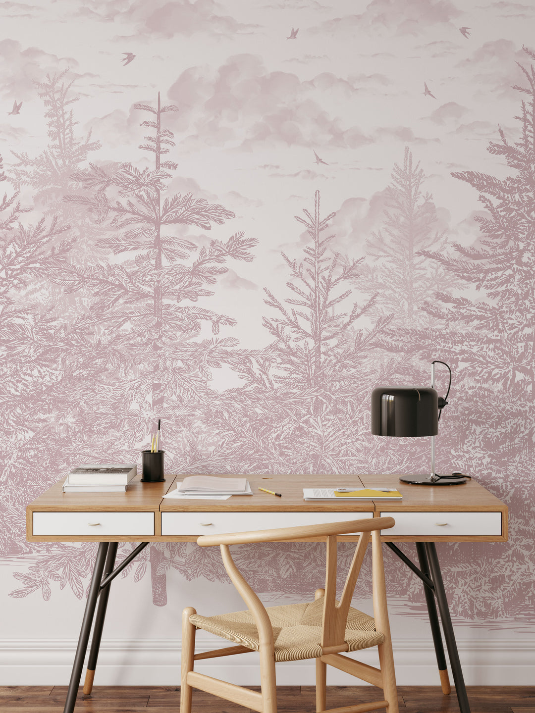 Blush Silent Canopy Mural
