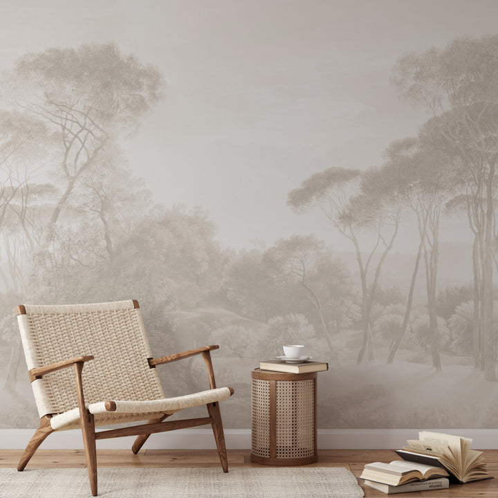 Italian Landscape in Neutral Light Wallpaper Mural