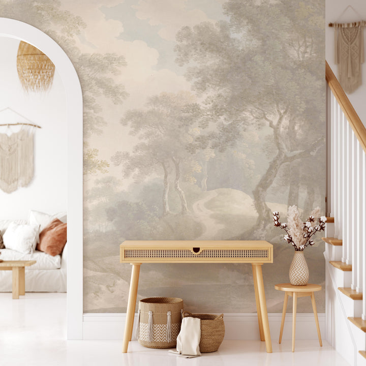 Light Antique Woodland Trail Mural