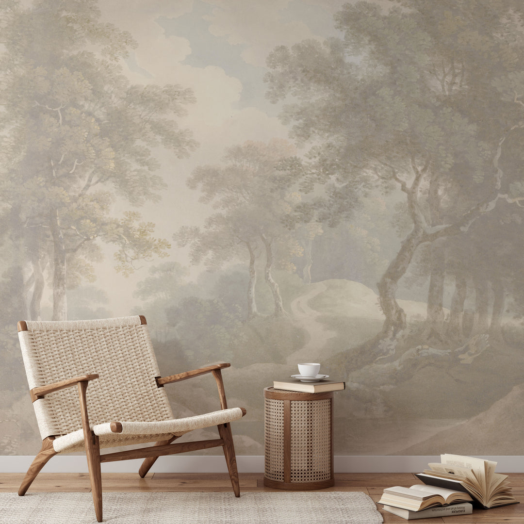 Light Antique Woodland Trail Mural