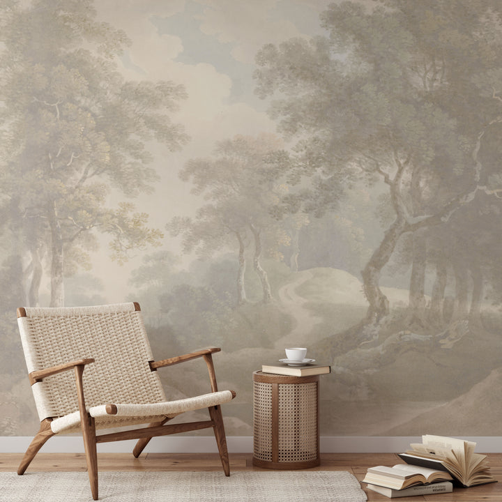Light Antique Woodland Trail Mural