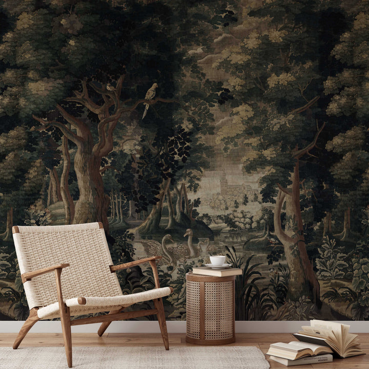 Mural al fresco envejecido 