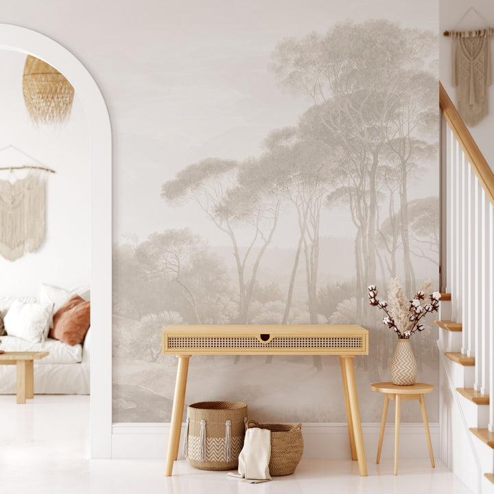Italian Landscape in Neutral Light Wallpaper Mural