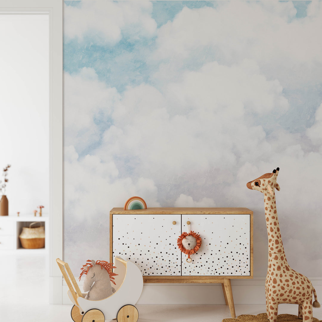 Light Blue and Mauve Vintage Cloud