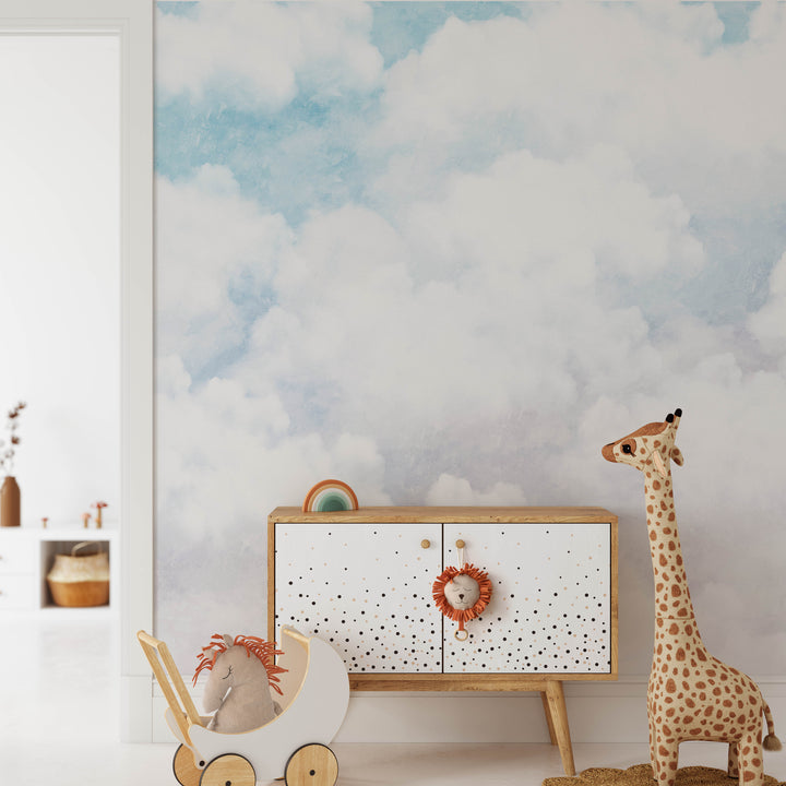 Light Blue and Mauve Vintage Cloud