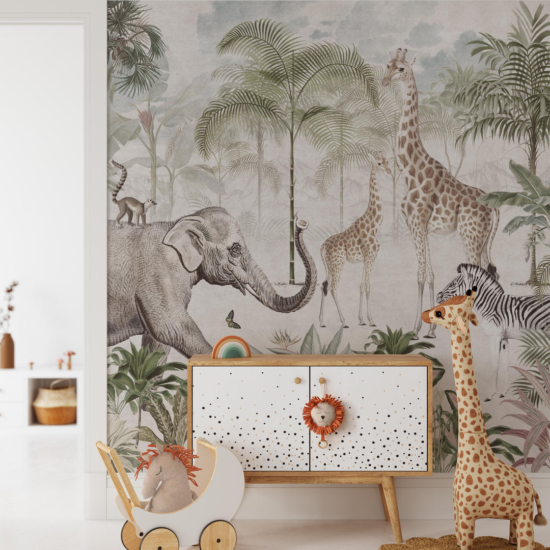 Vintage Safari Mural