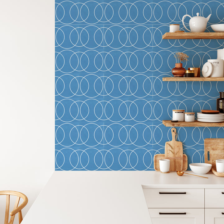 Pegatinas de vinilo con formas de círculos azules