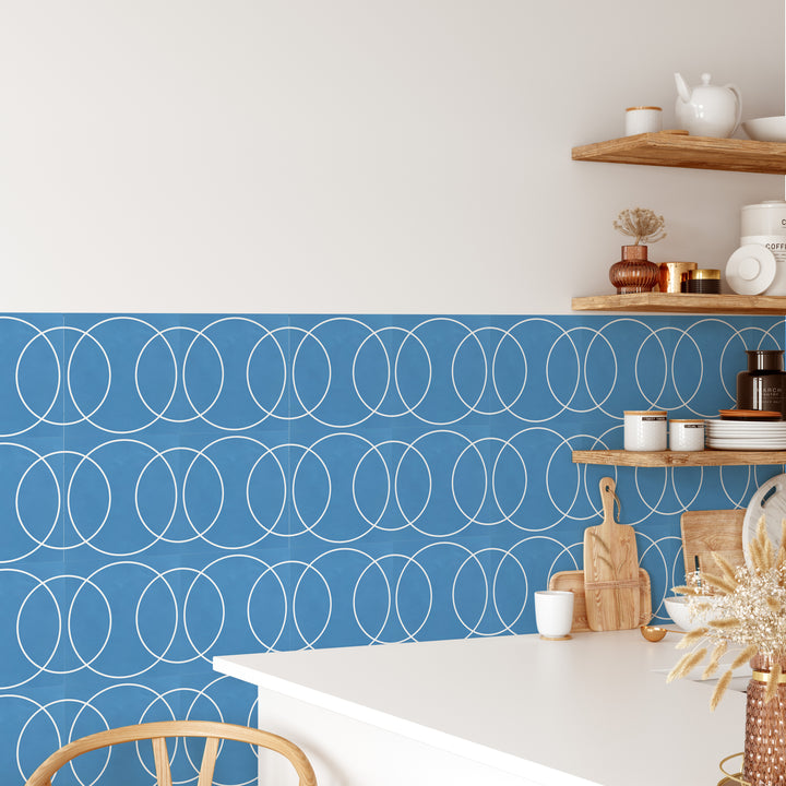 Pegatinas de vinilo con formas de círculos azules