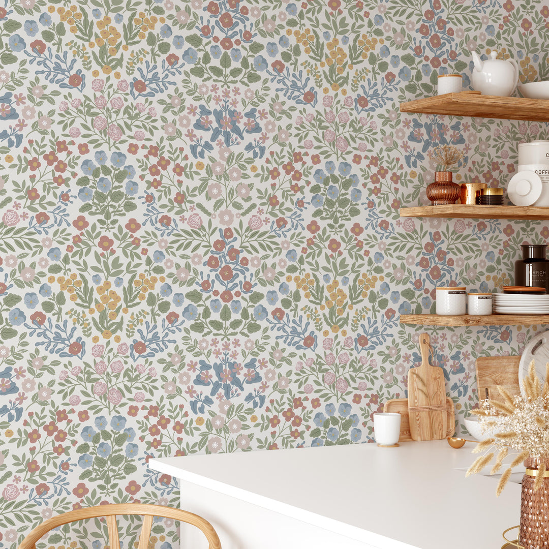 Countryside Dainty Garden Wallpaper