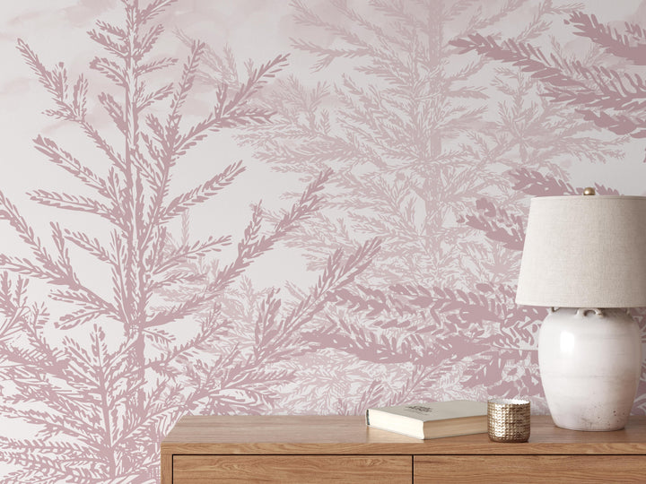 Blush Silent Canopy Mural