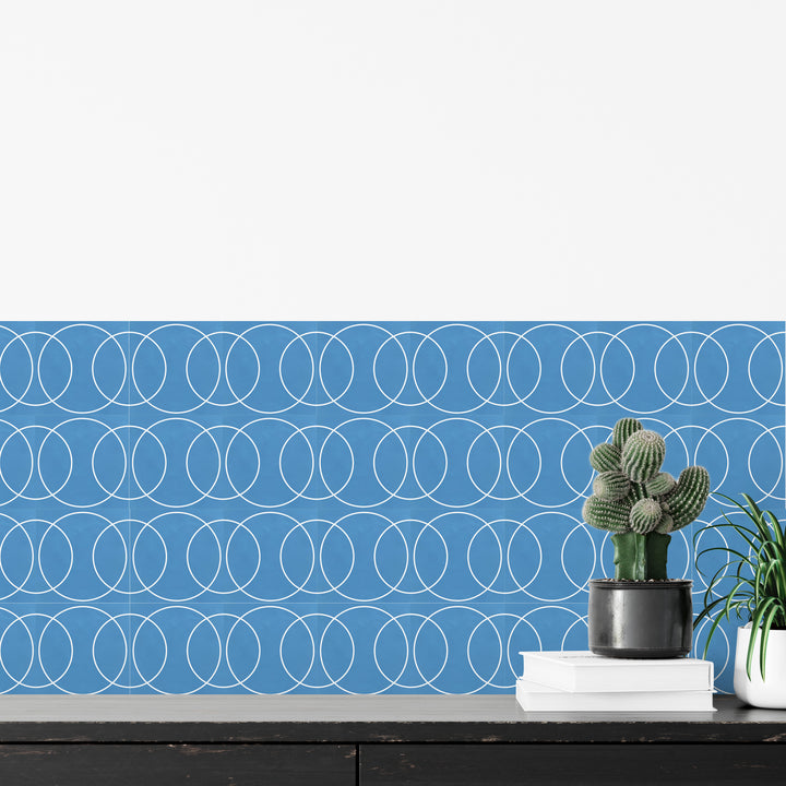Pegatinas de vinilo con formas de círculos azules