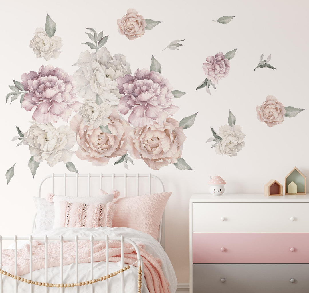 Decal Muted Watercolor Peony