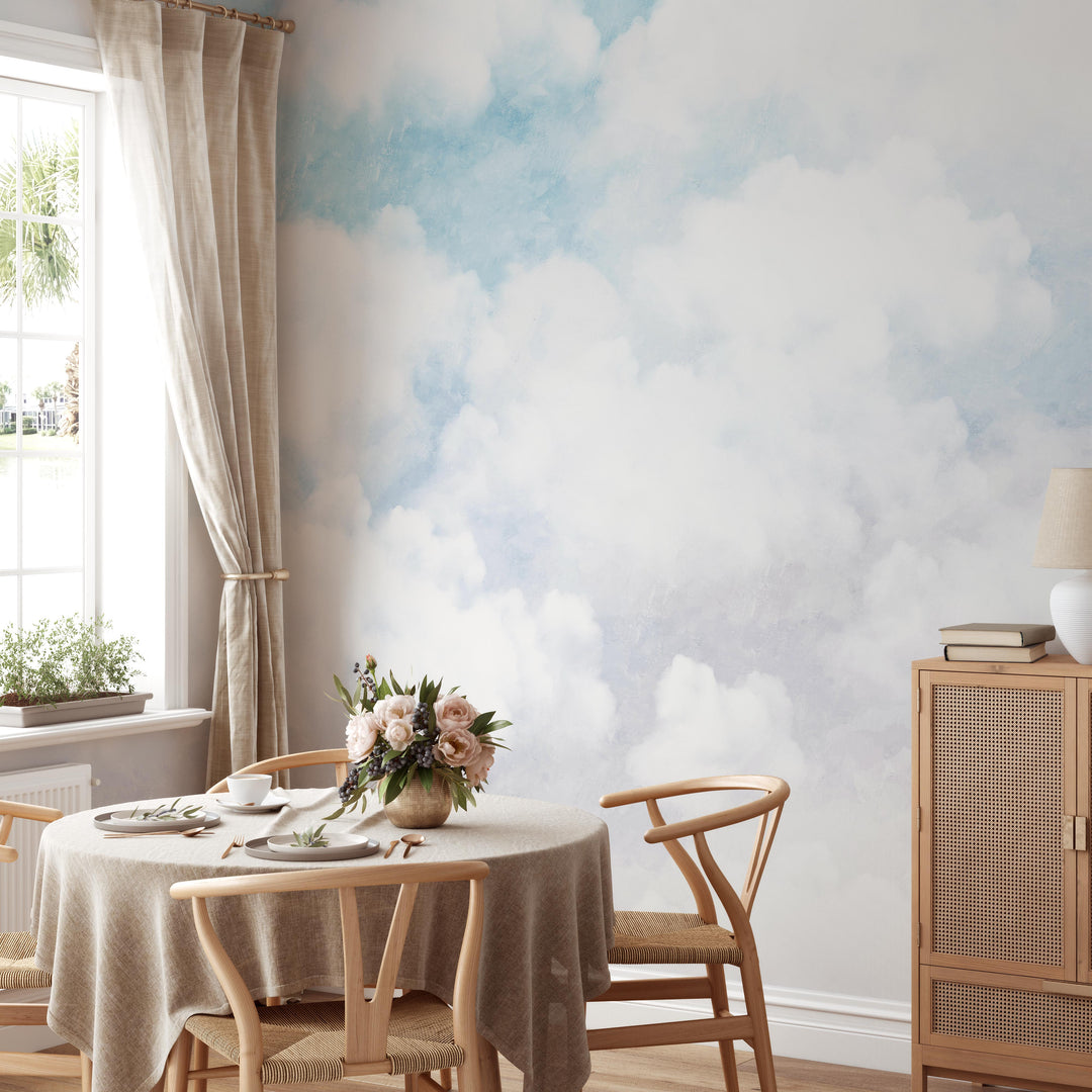 Light Blue and Mauve Vintage Cloud