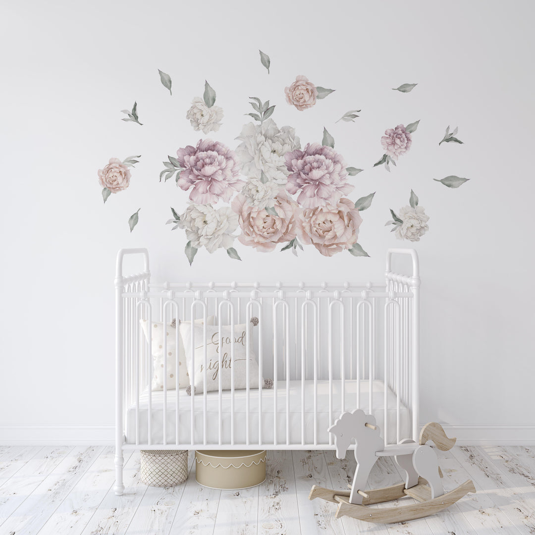 Decal Muted Watercolor Peony