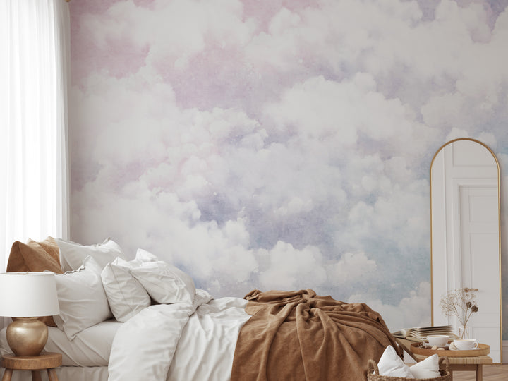 Heavenly  Sunset Clouds Mural
