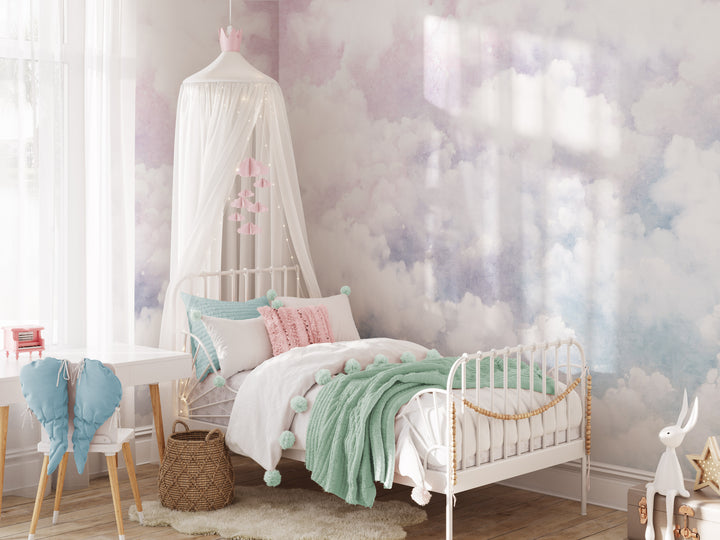 Heavenly  Sunset Clouds Mural