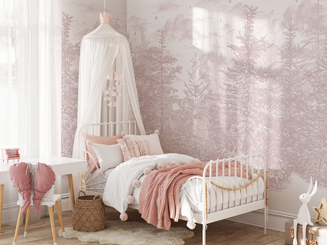 Blush Silent Canopy Mural