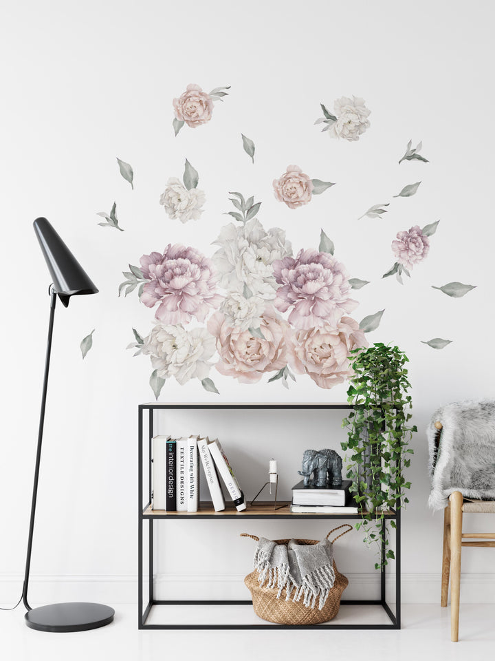 Decal Muted Watercolor Peony