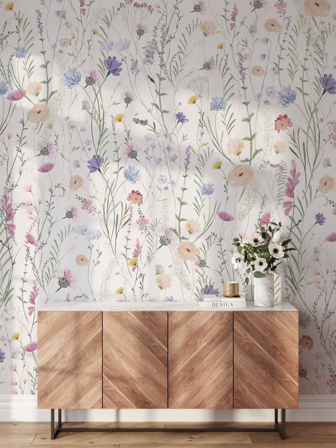 Wild Flowers Botanical Large Scale Mural