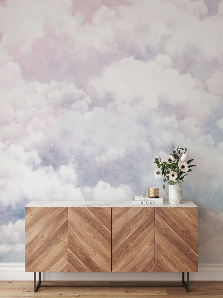 Heavenly  Sunset Clouds Mural