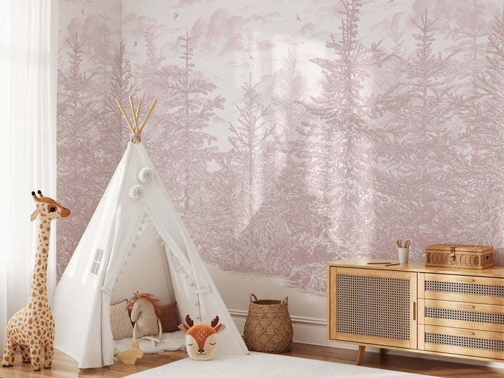 Blush Silent Canopy Mural