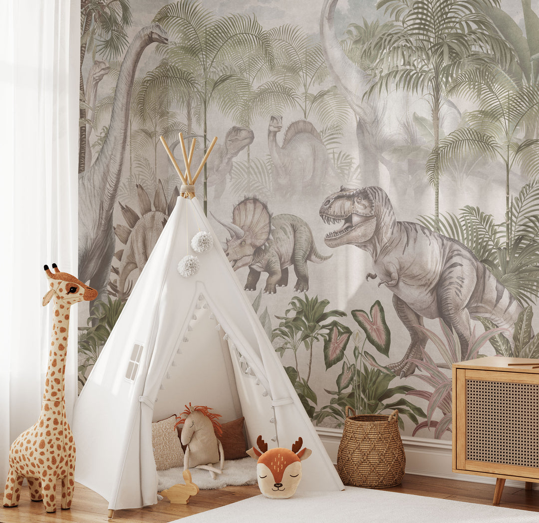 Prehistoric Safari Wallpaper Mural
