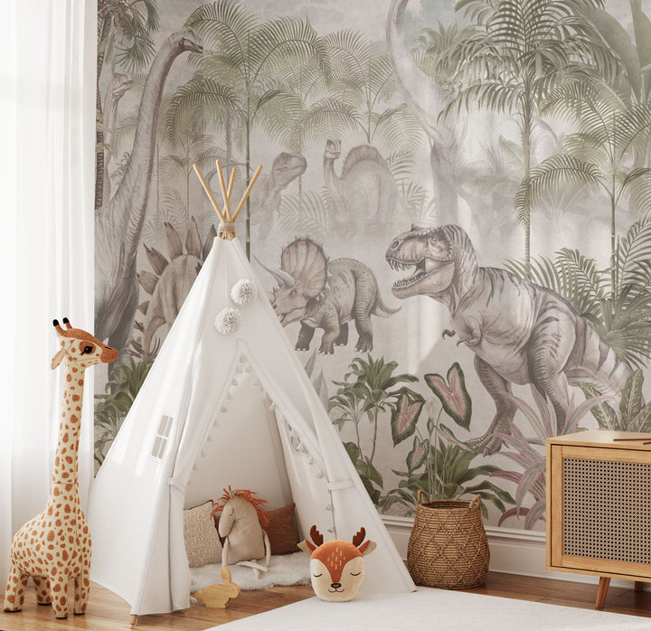Prehistoric Safari Wallpaper Mural